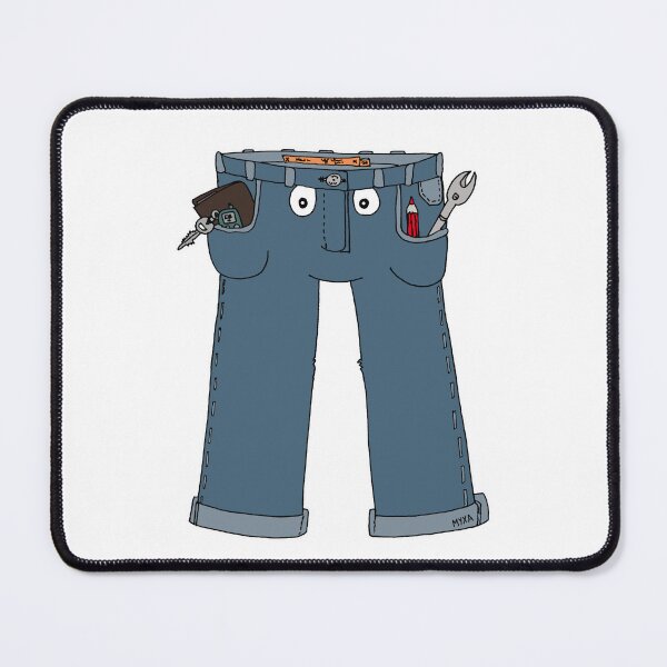Item preview, Funny Sentient Blue Jeans Cartoon Everyday Struggle designed and sold by MyxaART.