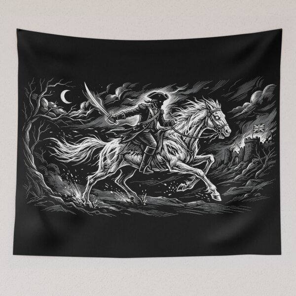 Item preview, Gothic Midnight Ride 1776 Revolutionary War Eagle Eye T-Shirt designed and sold by DarkOriginArts.