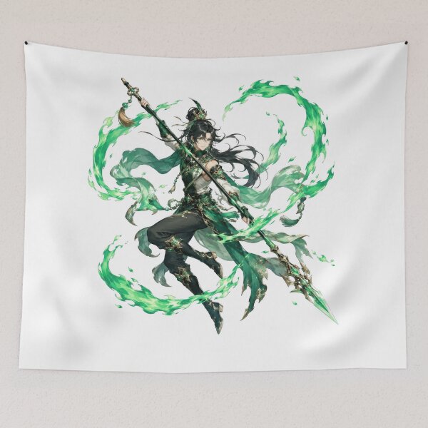 Item preview, Jade Flame Spear Dancer designed and sold by jgvisualarts.