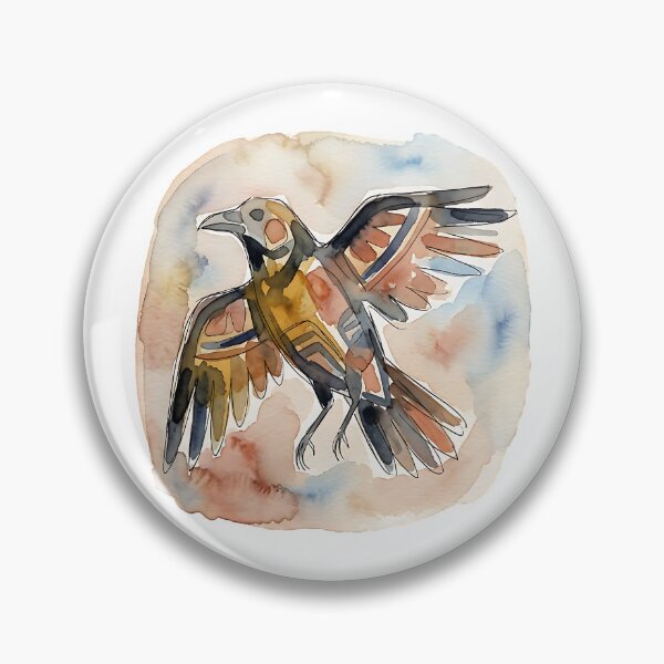 Item preview, Raven Watercolor Design designed and sold by Wild Creative Art.