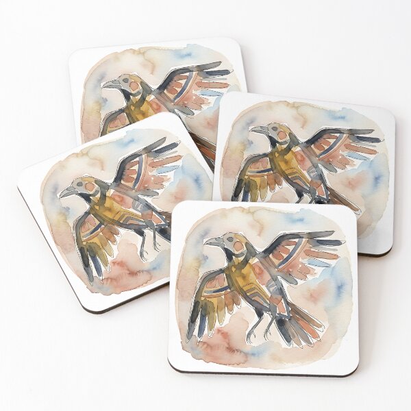 Item preview, Raven Watercolor Design designed and sold by Wild Creative Art.