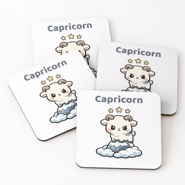 Item preview, Cute Capricorn Zodiac Mountain Goat Kawaii Astrology designed and sold by creativiteemom.