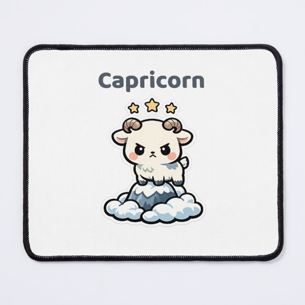 Item preview, Cute Capricorn Zodiac Mountain Goat Kawaii Astrology designed and sold by creativiteemom.