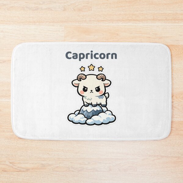 Item preview, Cute Capricorn Zodiac Mountain Goat Kawaii Astrology designed and sold by creativiteemom.