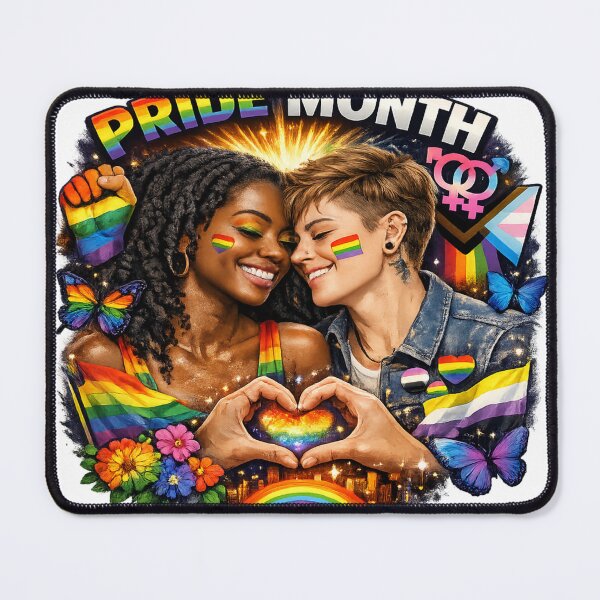 Item preview, LGBTQ Rainbow couple aesthetic art design designed and sold by urbanshop7.
