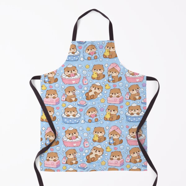 Item preview, Kawaii Otter Bubble Bath Pattern designed and sold by Soft Berry Studio.