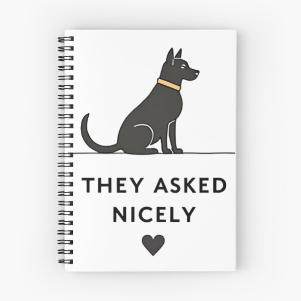 Item preview, They asked nicely with sitting dog and heart designed and sold by Prints by Mat.