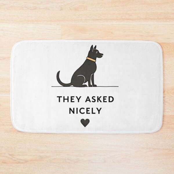 Item preview, They asked nicely with sitting dog and heart designed and sold by Prints by Mat.