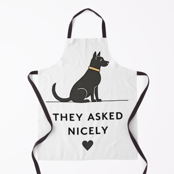 Item preview, They asked nicely with sitting dog and heart designed and sold by Prints by Mat.