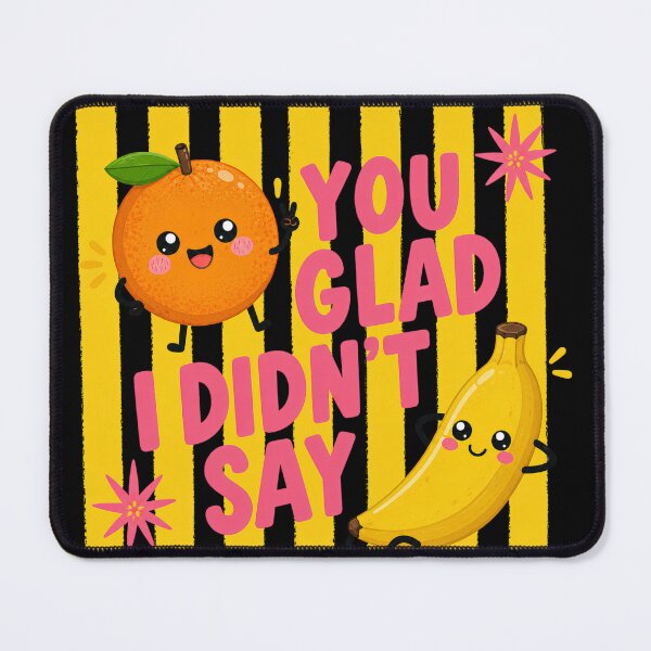 Item preview, Striped Preppy You Glad I Didn't Say Banana Orange Funny Fruit Pun designed and sold by VGAfanatic.