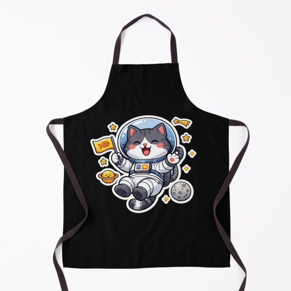Item preview, Cute Astronaut Cat Floating in Space Funny Kawaii Kitty Sticker designed and sold by TheZyro.