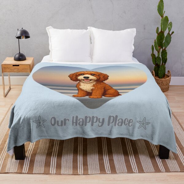 Item preview, Leo Doodle in his happy place - the beach designed and sold by Doodles Down South.