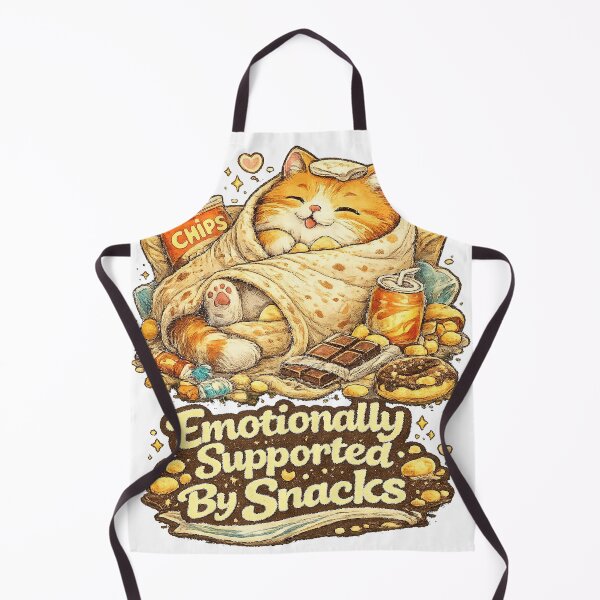 Item preview, Emotionally Supported By Snacks - Cute Burrito Cat Funny Meme T-Shirt designed and sold by NarpLTD.
