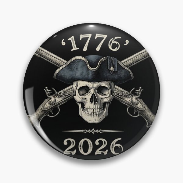 Item preview, Dark Patriotic 1776 to 2026 Tricorn Skull Flintlock T-Shirt designed and sold by DarkOriginArts.