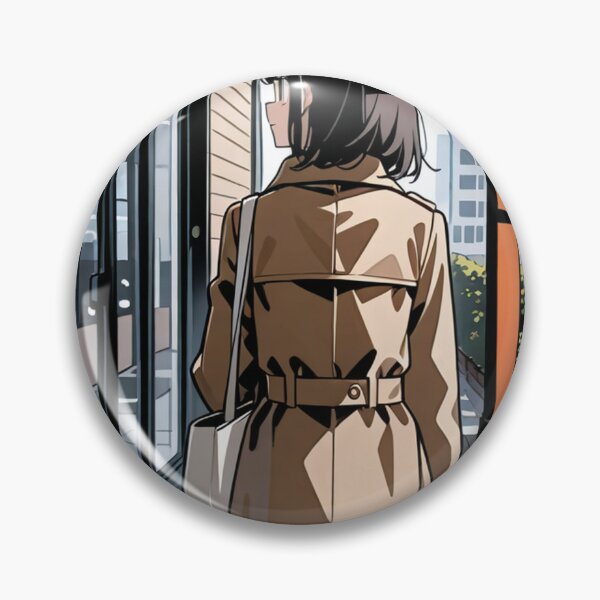 Item preview, Fashion - sideview woman beige trench designed and sold by AnimeShin.