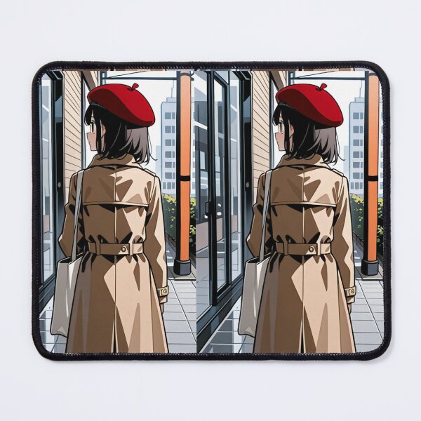 Item preview, Fashion - sideview woman beige trench designed and sold by AnimeShin.