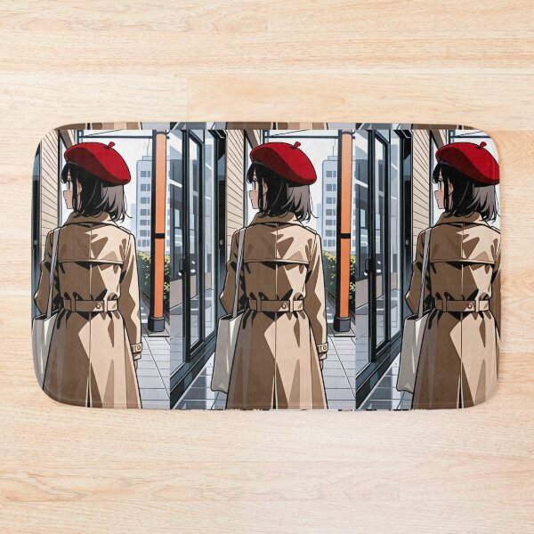 Item preview, Fashion - sideview woman beige trench designed and sold by AnimeShin.