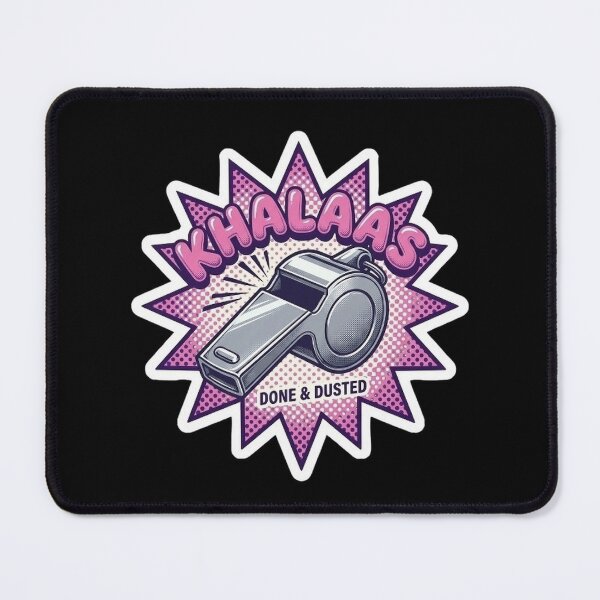 Item preview, Khalaas Final Whistle Retro Pop Art Sticker designed and sold by RDcollections.