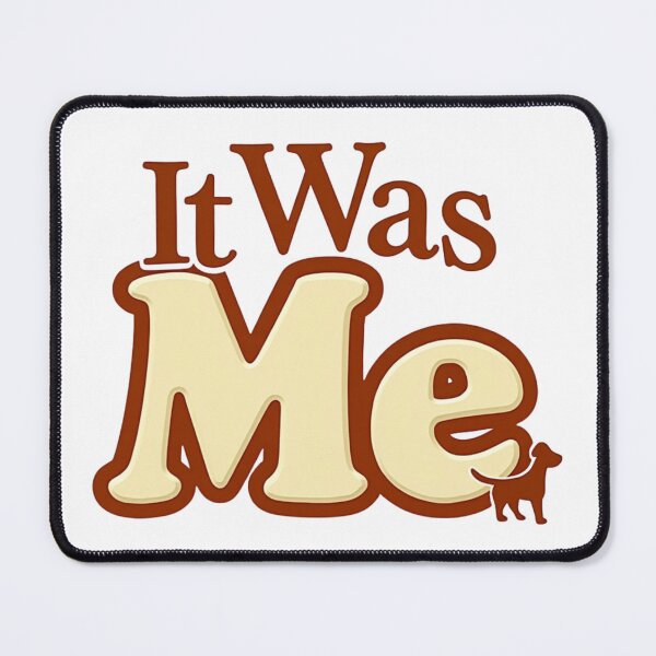 Item preview, It Was Me with dog silhouette in retro style designed and sold by Prints by Mat.