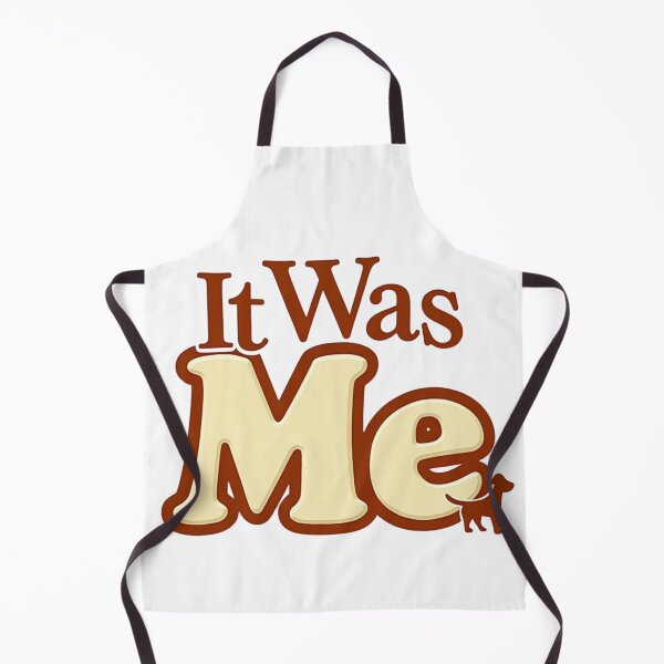 Item preview, It Was Me with dog silhouette in retro style designed and sold by Prints by Mat.