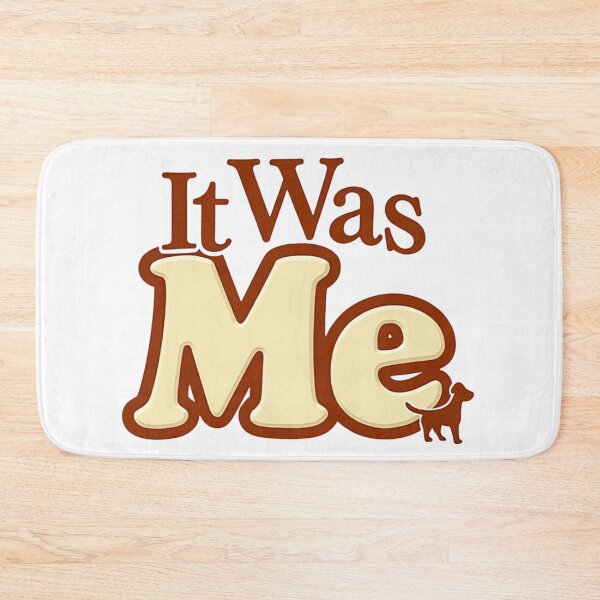 Item preview, It Was Me with dog silhouette in retro style designed and sold by Prints by Mat.