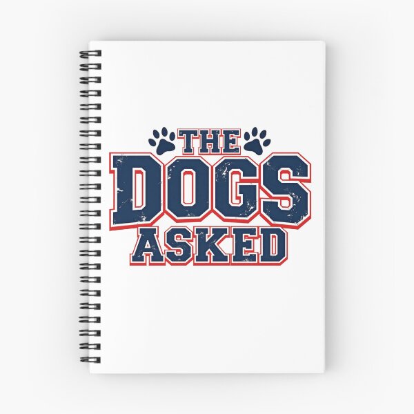 Item preview, The dogs asked in varsity style with paw prints designed and sold by Prints by Mat.