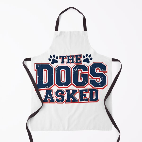 Item preview, The dogs asked in varsity style with paw prints designed and sold by Prints by Mat.