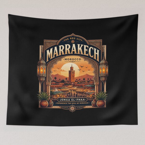 Item preview, Marrakech – The Red City Travel Poster designed and sold by ABLAT-CREATIONS.