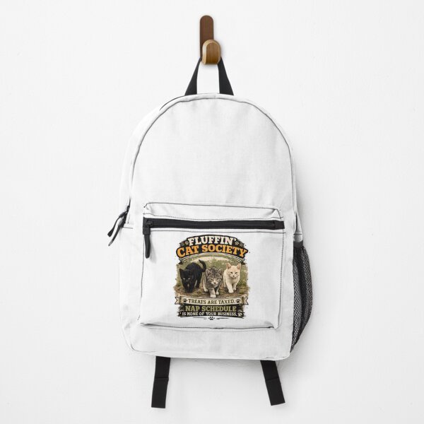 Item preview, Fluffin' Cat Society Funny Cat Lover Gift | Cute Kittens Humor Vintage Cat Quote designed and sold by Backyard Patrol Cat.