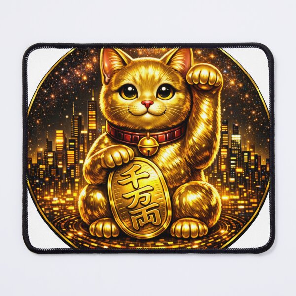 Item preview, #6 Gold Cat Cyber Maneki Neko | Fortune System designed and sold by FUJIYAMA-JAPAN-WORKS.
