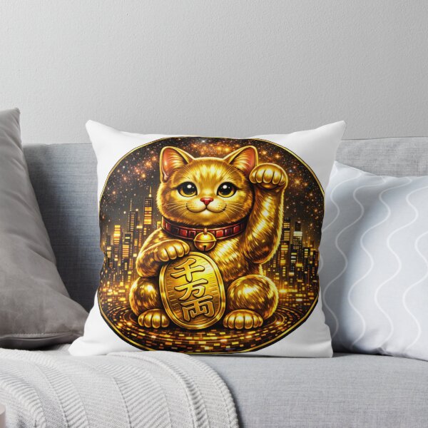 Item preview, #6 Gold Cat Cyber Maneki Neko | Fortune System designed and sold by FUJIYAMA-JAPAN-WORKS.