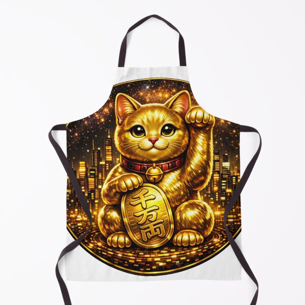 Item preview, #6 Gold Cat Cyber Maneki Neko | Fortune System designed and sold by FUJIYAMA-JAPAN-WORKS.