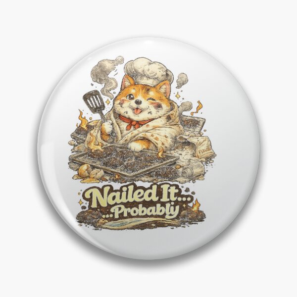 Item preview, Nailed It... Probably - Funny Shiba Inu Chef Cooking Meme T-Shirt designed and sold by NarpLTD.