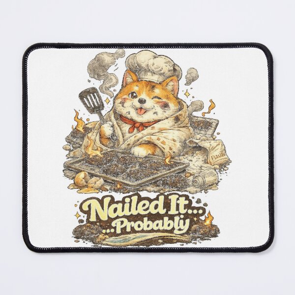 Item preview, Nailed It... Probably - Funny Shiba Inu Chef Cooking Meme T-Shirt designed and sold by NarpLTD.