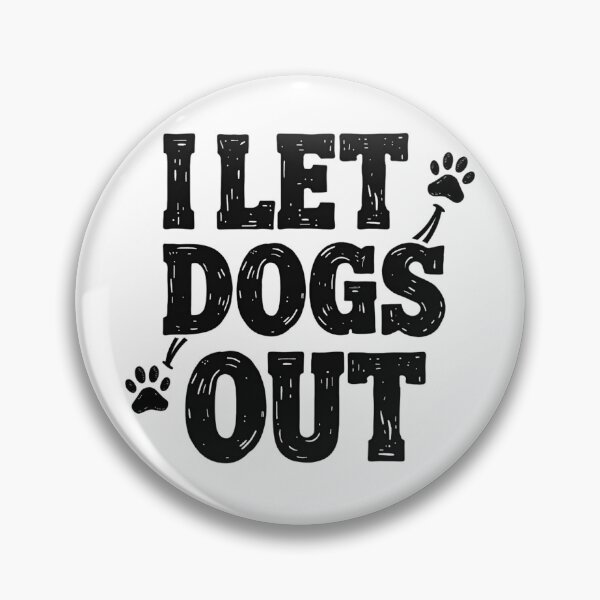 Item preview, I let dogs out with paw prints and arrows designed and sold by Prints by Mat.
