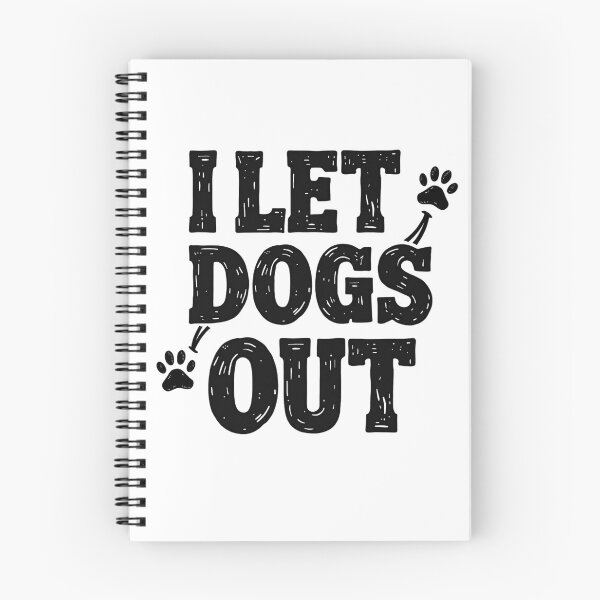 Item preview, I let dogs out with paw prints and arrows designed and sold by Prints by Mat.