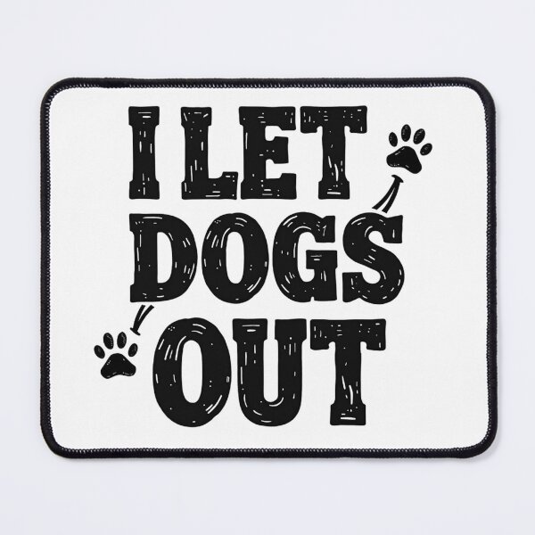 Item preview, I let dogs out with paw prints and arrows designed and sold by Prints by Mat.
