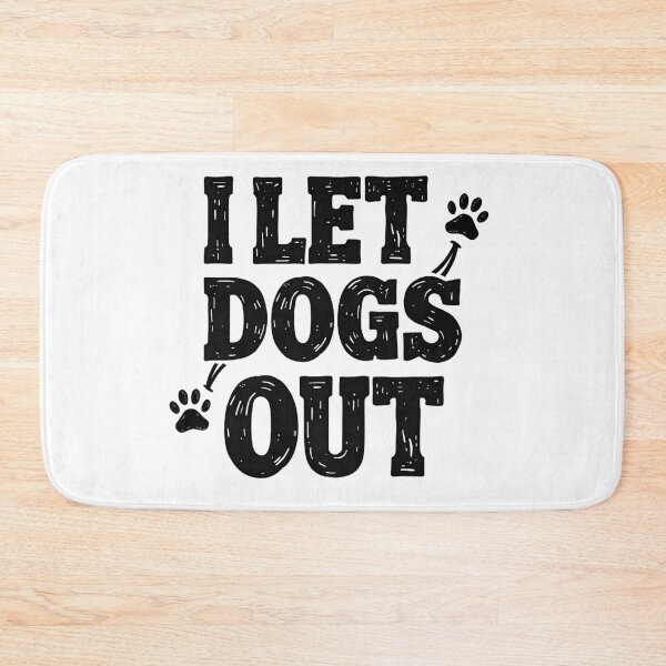 Item preview, I let dogs out with paw prints and arrows designed and sold by Prints by Mat.