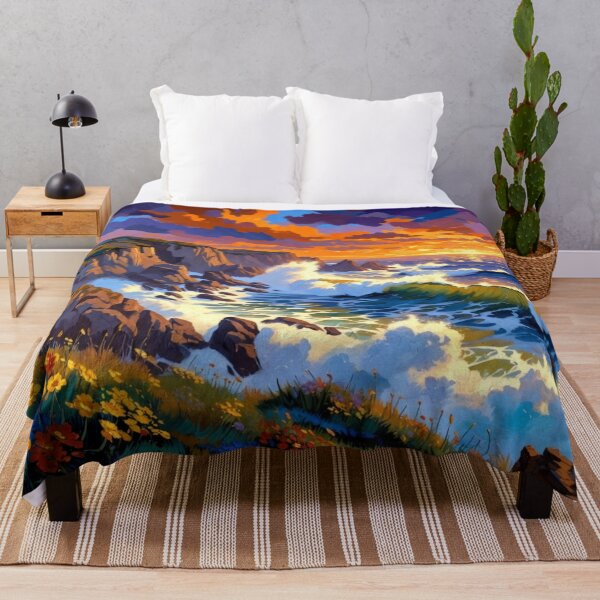 Item preview, Bold Dramatic Coastal Cliffs Sunset Seascape designed and sold by Nexus Space.