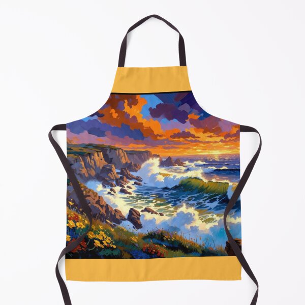 Item preview, Bold Dramatic Coastal Cliffs Sunset Seascape designed and sold by Nexus Space.
