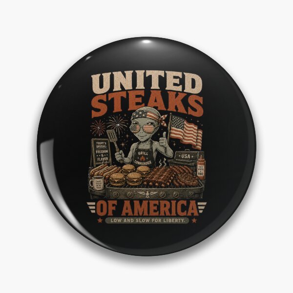 Item preview, United Steaks of America - Funny Alien Fourth of July BBQ Design designed and sold by BlackSector77.