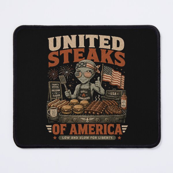 Item preview, United Steaks of America - Funny Alien Fourth of July BBQ Design designed and sold by BlackSector77.