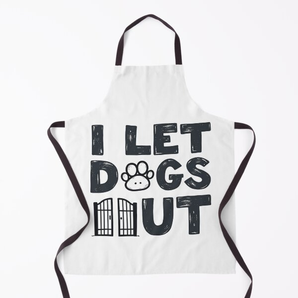 Item preview, I let dogs out with paw print and open gates designed and sold by Prints by Mat.