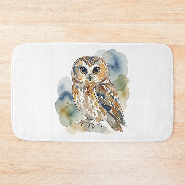 Item preview, Saw-Whet Owl Watercolor Design designed and sold by Wild Creative Art.