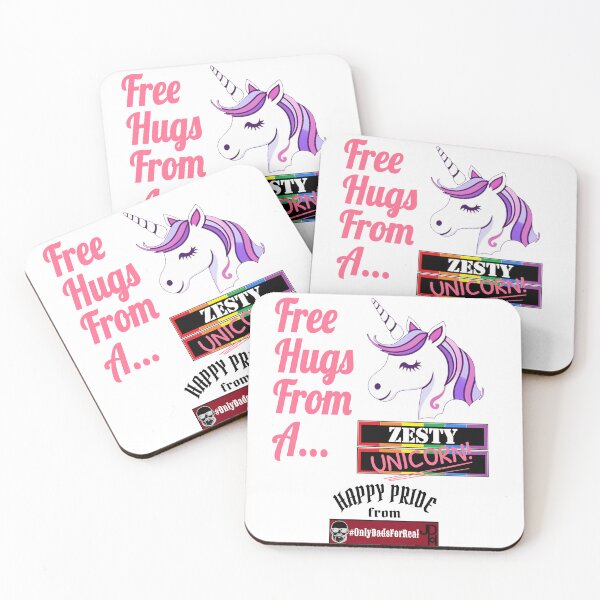 Item preview, Free Hugs Zesty Unicorn (White) *More Colors Available in Collection designed and sold by OnlyDadsForReal.