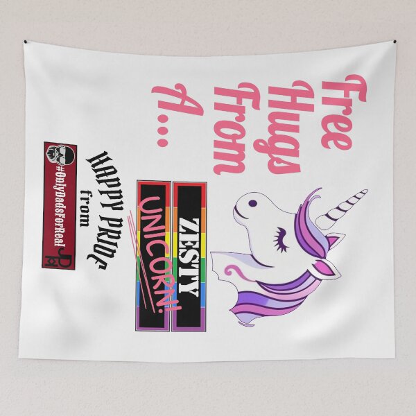 Item preview, Free Hugs Zesty Unicorn (White) *More Colors Available in Collection designed and sold by OnlyDadsForReal.