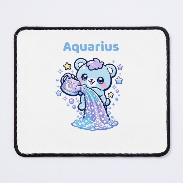 Item preview, Cute Aquarius Zodiac Water Bear Kawaii Astrology designed and sold by creativiteemom.