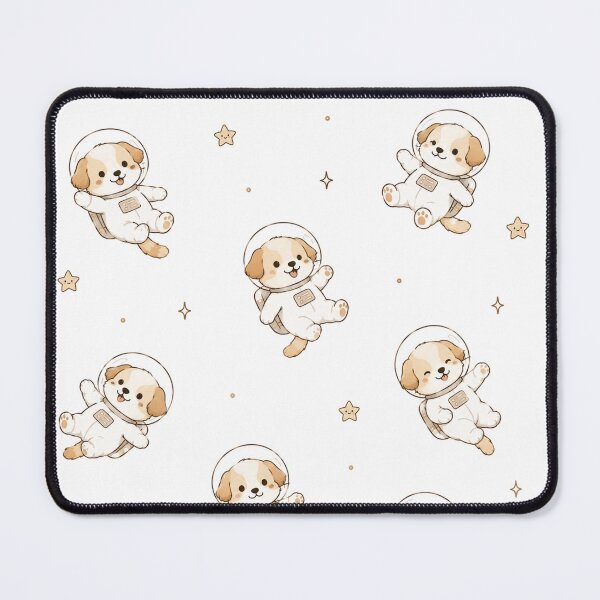 Item preview, Cozy Kawaii Space Dog Astronaut Seamless Pattern designed and sold by Seculinator.