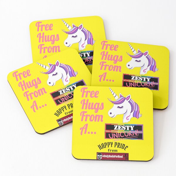 Item preview, Free Hugs Zesty Unicorn (Yellow) *More Colors Available in Collection designed and sold by OnlyDadsForReal.