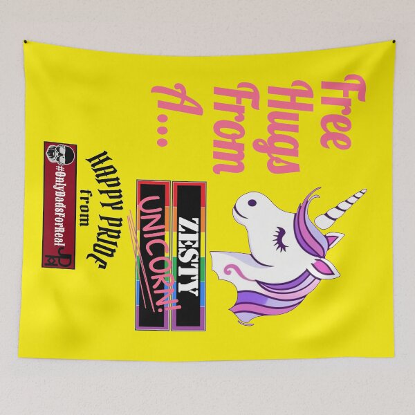 Item preview, Free Hugs Zesty Unicorn (Yellow) *More Colors Available in Collection designed and sold by OnlyDadsForReal.